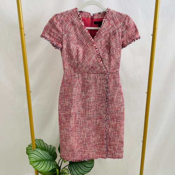 Banana Republic Pink Tweed Midi Dress - Picture 2 of 11